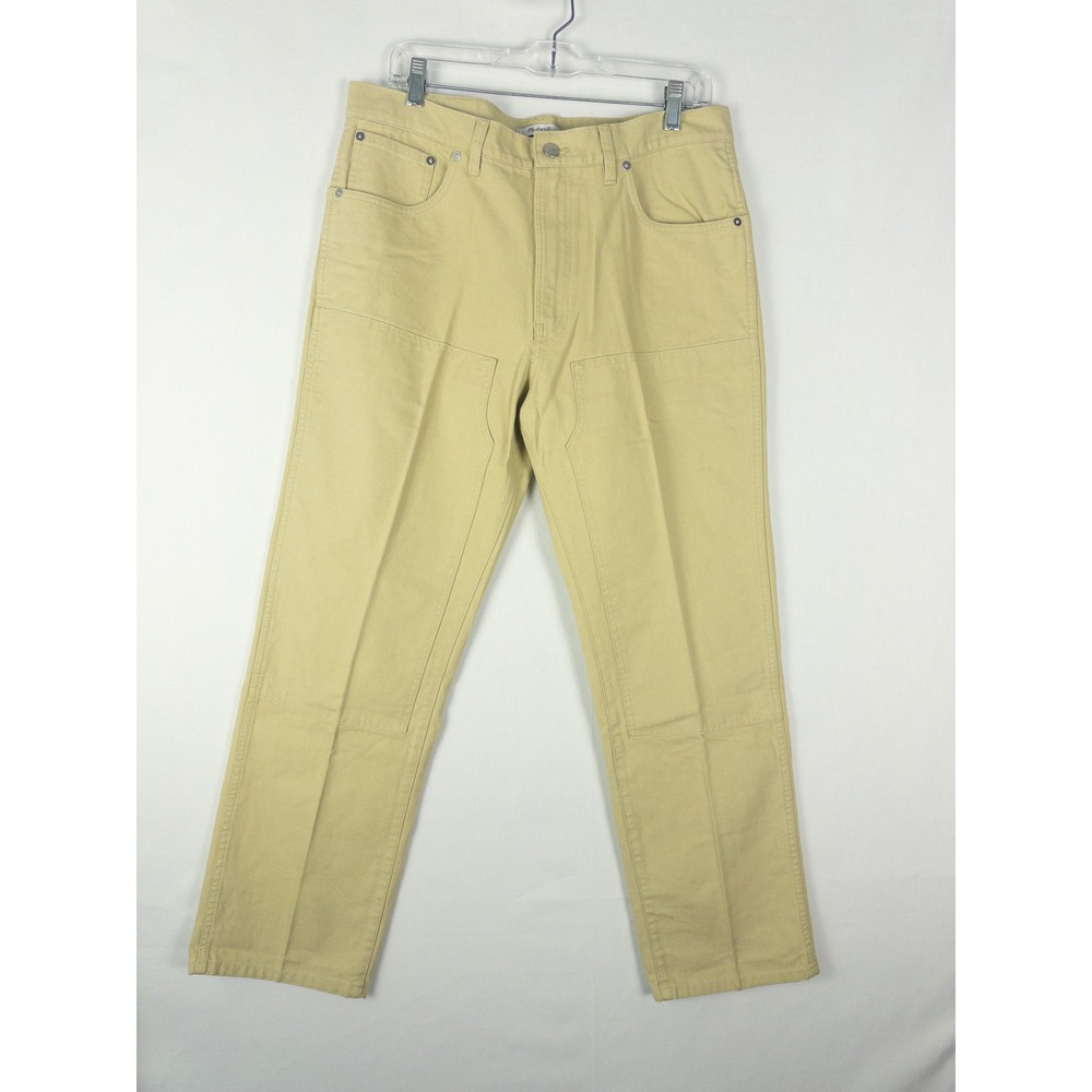 Madewell Dean Easy Straight Pant Womens 30 Khaki Tan Casual Minimalist Streetwea